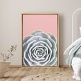 thumbnail image 1 of PixonSign Framed Canvas Print Wall Art Atlantis Succulent on Pink Background Nature Plants Photography Realism Modern Scenic Colorful Green Pastel for Living Room, Bedroom, Office - 16"x24" Natural, 1 of 5
