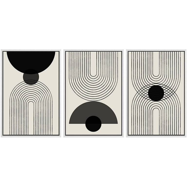 pixonsign-framed-canvas-art-black-semi-circle-line-parabola-abstract-16-x24-x3-black-white-walmart-com for Free Printable Abstract Art Black And White PixonSign Framed Canvas Art, Black Semi-Circle & Line Parabola Abstract, 16
