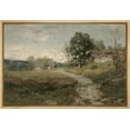 thumbnail image 1 of PixonSign Framed Canvas Print Wall Art Country Village Rustic Rural Landscape Nature Wilderness Illustrations Fine Art Farmhouse Floral Botanical Calm/Relax Cozy for Bedroom - 24"x36" Natural, 1 of 5