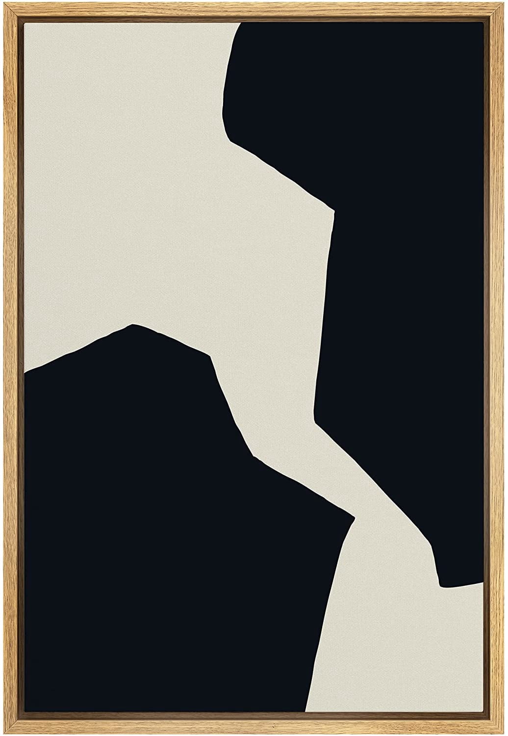 PixonSign Framed Canvas Print Wall Art Duotone Geometric Mid-Century ...