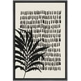thumbnail image 1 of PixonSign Framed Canvas Print Wall Art Duotone Jungle Leaf Minimal Stripe Landscape Abstract Shapes Illustrations Modern Art Boho Decorative Chic for Living Room, Bedroom, Office - 24"x36" BLACK, 1 of 5