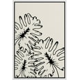 thumbnail image 1 of PixonSign Framed Canvas Print Wall Art Duotone Minimal Chic Dark Tropical Leaf Collage Nature Wilderness Illustrations Modern Art Boho Decorative for Living Room, Bedroom, Office - 24"x36" WHITE, 1 of 5
