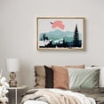thumbnail image 1 of PixonSign Framed Canvas Print Wall Art Elk Over Multicolor Forest Landscape Nature Wildlife Illustrations Modern Art Contemporary Colorful Multicolor Boho Decor for Living Room, Bedroom - 24"x36", 1 of 5