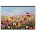 thumbnail image 1 of PixonSign Framed Canvas Print Wall Art Fine Art Still Life Wildflower Field Nature Wilderness Illustrations Modern Art Botanical Floral Farmhouse/Country Relax/Calm/Cozy for Bedroom - 24"x36" White, 1 of 5