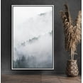 thumbnail image 1 of PixonSign Framed Canvas Print Wall Art Forest Shrouded by Mist Nature Wilderness Photography Realism Contemporary Scenic Dark Black and White for Living Room, Bedroom, Office - 16x24 White, 1 of 5