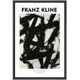 thumbnail image 1 of PixonSign Framed Canvas Print Wall Art Franz Kline Paint Stroke Landscape Abstract Shapes Illustrations Fine Art Decorative Minimalist Relax/Calm for Living Room, Bedroom, Office - 16"x24" Black, 1 of 5