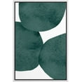 thumbnail image 1 of PixonSign Framed Canvas Print Wall Art Geometric Pastel Green Mid-Century Circle Collage Abstract Shapes Illustrations Modern Art Decorative Minimal for Living Room, Bedroom, Office - 16"x24" White, 1 of 5