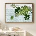 thumbnail image 1 of PixonSign Framed Canvas Print Wall Art Green and Yellow Monstera Leaves Nature Plants Photography Modern Art Contemporary Colorful Multicolor Ultra for Living Room, Bedroom, Office - 24"x36" Natural, 1 of 5