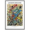 thumbnail image 1 of PixonSign Framed Canvas Print Wall Art Jackson Pollock Vibrant Paint Strokes Abstract Shapes Illustrations Fine Art Decorative Minimalist Relax/Calm for Living Room, Bedroom, Office - 24"x36" White, 1 of 5