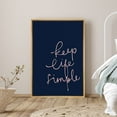 thumbnail image 1 of PixonSign Framed Canvas Print Wall Art Keep Life Simple Phrase Art People Motivation Typography Modern Art Contemporary Relax/Calm Multicolor Ultra for Living Room, Bedroom, Office - 16"x24" Natural, 1 of 5