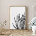 thumbnail image 1 of PixonSign Framed Canvas Print Wall Art Left Side of Zebra Succulent Botanical Flower Photography Modern Art Contemporary Dramatic Black and White for Living Room, Bedroom, Office - 16"x24" Natural, 1 of 5