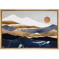 thumbnail image 1 of PixonSign Framed Canvas Print Wall Art Marble Granite Mountain Range Valley Nature Wilderness Illustrations Modern Art Rustic Zen Landscape Earth Art Décor - 16"x24" Natural, 1 of 5
