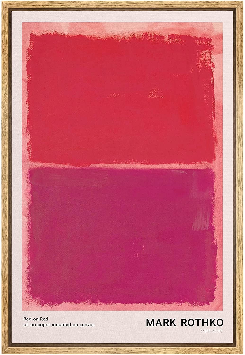 Mark Rothko Calm PixonSign Framed Canvas Print Wall Art Mark Rothko Red Mid-Century ...