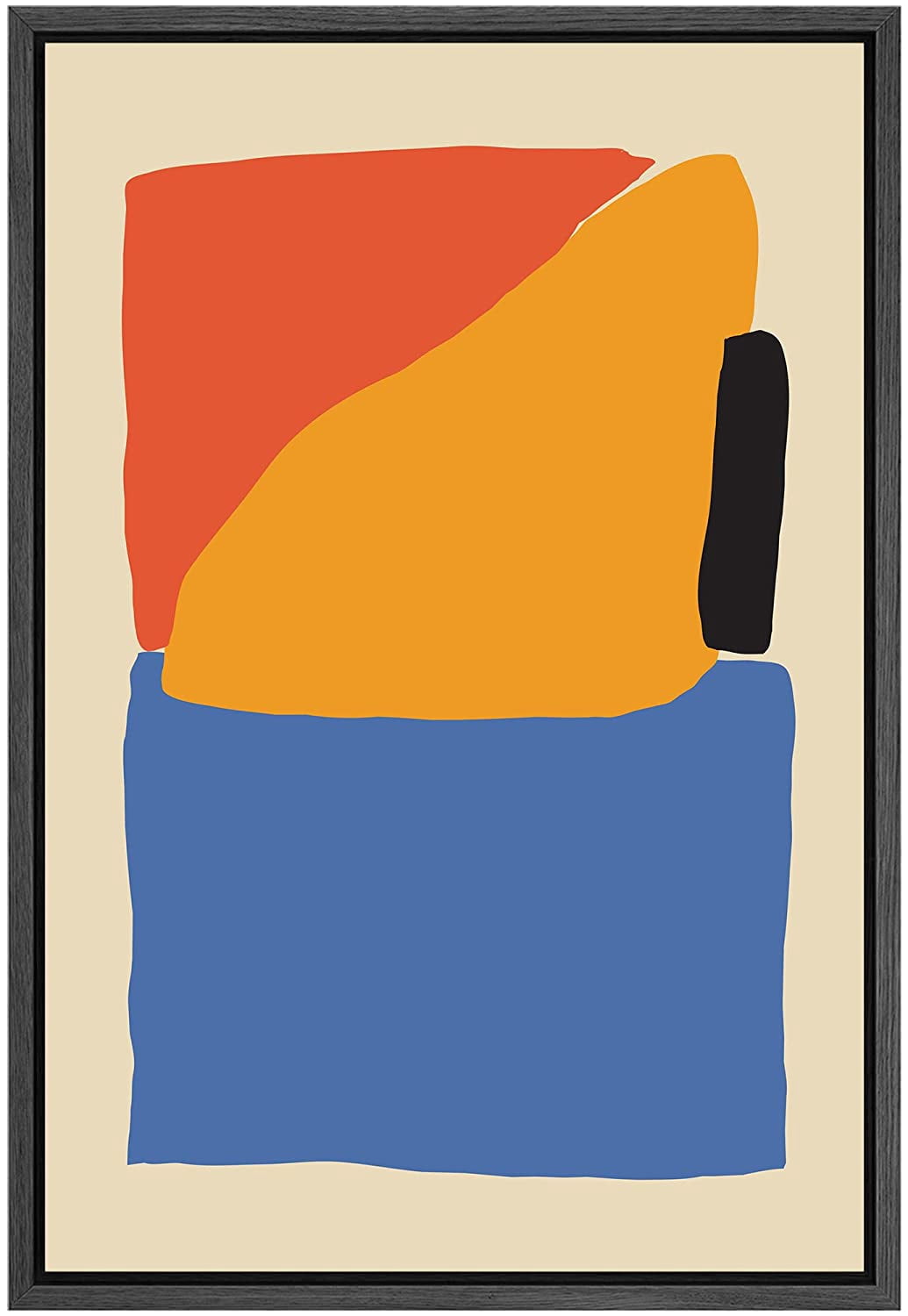 PixonSign Framed Canvas Print Wall Art Mid-Century Geometric Pastel ...