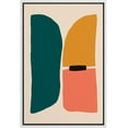thumbnail image 1 of PixonSign Framed Canvas Print Wall Art Mid-Century Pastel Retro Geometric Color Blocks Abstract Shapes Illustrations Modern Art Decorative Minimal for Living Room, Bedroom, Office - 16"x24" White, 1 of 5