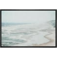 thumbnail image 1 of PixonSign Framed Canvas Print Wall Art Misty Fog Coastal Beach Shore Nature Wilderness Illustrations Fine Art Decorative Farmhouse/Country Relax/Calm/Cozy Multicolor Zen for Bedroom - 24"x36" Black, 1 of 5