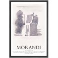 thumbnail image 1 of PixonSign Framed Canvas Print Wall Art Morandi Watercolor Geometric Polygon Landscape Classic Vintage Illustrations Fine Art Decorative Multicolor for Living Room, Bedroom, Office - 24"x36" BLACK, 1 of 5