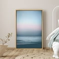thumbnail image 1 of PixonSign Framed Canvas Print Wall Art Ombre Beach Horizon Nature Ocean Photography Modern Art Nautical Scenic Colorful Multicolor Pastel for Living Room, Bedroom, Office - 16"x24" Natural, 1 of 5