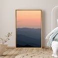 thumbnail image 1 of PixonSign Framed Canvas Print Wall Art Orange Mountain Silhouette Nature Wilderness Illustrations Modern Art Rustic Relax/Calm Multicolor Ultra for Living Room, Bedroom, Office - 16"x24" Natural, 1 of 5