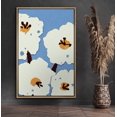 thumbnail image 1 of PixonSign Framed Canvas Print Wall Art Orange & White Flower Print Nature Wilderness Illustrations Modern Art Contemporary Colorful Multicolor for Living Room, Bedroom, Office - 24x36 Natural, 1 of 5