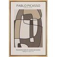 thumbnail image 1 of PixonSign Framed Canvas Print Wall Art Pablo Picasso Brown Geometric Line Art Abstract Shapes Illustrations Modern Art Decorative Minimal Relax/Calm for Living Room, Bedroom, Office - 24"x36" NATURAL, 1 of 5