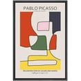 thumbnail image 1 of PixonSign Framed Canvas Print Wall Art Pablo Picasso Mid-Century Line Art Abstract Shapes Illustrations Modern Art Decorative Minimal Relax/Calm for Living Room, Bedroom, Office - 16"x24" BLACK, 1 of 5