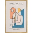 thumbnail image 1 of PixonSign Framed Canvas Print Wall Art Pablo Picasso Pastel Geometric Lines Abstract Shapes Illustrations Modern Art Decorative Minimal Relax/Calm for Living Room, Bedroom, Office - 24"x36" NATURAL, 1 of 5