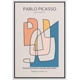 thumbnail image 1 of PixonSign Framed Canvas Print Wall Art Pablo Picasso Pastel Geometric Lines Abstract Shapes Illustrations Modern Art Decorative Minimal Relax/Calm for Living Room, Bedroom, Office - 16"x24" WHITE, 1 of 5