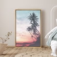thumbnail image 1 of PixonSign Framed Canvas Print Wall Art Palm Trees on Beach Shore Places Cityscape Photography Modern Art Contemporary Scenic Multicolor Ultra for Living Room, Bedroom, Office - 24"x36" Natural, 1 of 5