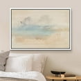 thumbnail image 1 of PixonSign Framed Canvas Print Wall Art Pastel Abstract Paint Stroke Landscape Nature Wilderness Illustrations Modern Art Decorative Minimal Rustic for Living Room, Bedroom, Office - 24"x36" White, 1 of 5