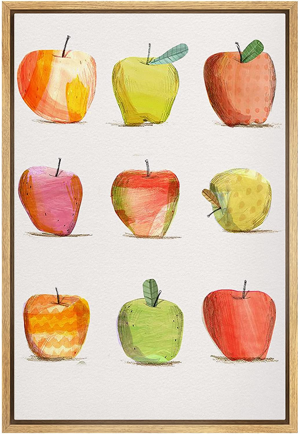 PixonSign Framed Canvas Print Wall Art Pastel Multicolor