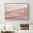 thumbnail image 1 of PixonSign Framed Canvas Print Wall Art Pastel Pink and Tan Sand Dunes Nature Desert Photography Modern Art Southwest Landscape Relax/Calm Ultra for Living Room, Bedroom, Office - 16"x24" White, 1 of 5