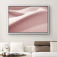 thumbnail image 1 of PixonSign Framed Canvas Print Wall Art Pastel Pink and White Sand Dunes Nature Desert Photography Modern Art Southwest Landscape Relax/Calm Ultra for Living Room, Bedroom, Office - 16"x24" White, 1 of 5