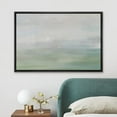 thumbnail image 1 of PixonSign Framed Canvas Print Wall Art Pastel Watercolor Green Blue Landscape Abstract Shapes Illustrations Modern Art Decorative Minimal Relax/Calm for Living Room, Bedroom, Office - 24"x36" Black, 1 of 5