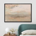 thumbnail image 1 of PixonSign Framed Canvas Print Wall Art Pastel Watercolor Tan Paint Landscape Nature Wilderness Illustrations Modern Art Decorative Minimal Rustic for Living Room, Bedroom, Office - 24"x36" Black, 1 of 5