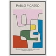 thumbnail image 1 of PixonSign Framed Canvas Print Wall Art Picasso Multicolor Geometric Line Art Abstract Shapes Illustrations Modern Art Decorative Minimal Relax/Calm for Living Room, Bedroom, Office - 16"x24" WHITE, 1 of 5