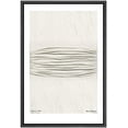 thumbnail image 1 of PixonSign Framed Canvas Print Wall Art Piero Manzoni Achrome Paint Strokes Abstract Shapes Illustrations Fine Art Decorative Minimalist Relax/Calm for Living Room, Bedroom, Office - 24"x36" Black, 1 of 5