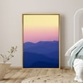 thumbnail image 1 of PixonSign Framed Canvas Print Wall Art Purple Mountain Silhouette Nature Wilderness Illustrations Modern Art Rustic Relax/Calm Multicolor Ultra for Living Room, Bedroom, Office - 24"x36" Natural, 1 of 5