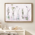 thumbnail image 1 of PixonSign Framed Canvas Print Wall Art Purple Perennial Flowers in Vases Botanical Plants Watercolor Modern Art Group Colorful Multicolor Pastel for Living Room, Bedroom, Office - 24"x36" Natural, 1 of 5
