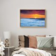 thumbnail image 1 of PixonSign Framed Canvas Print Wall Art Rainbow Mountain Range and Clouds Botanical Wilderness Photography Realism Glam Scenic Colorful Neon for Living Room, Bedroom, Office - 16"x24" Natural, 1 of 5