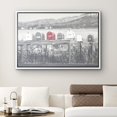 thumbnail image 1 of PixonSign Framed Canvas Print Wall Art Rural Mailbox Row Nature Cityscape Photography Realism Rustic Scenic Relax/Calm Cool Black and White for Living Room, Bedroom, Office - 24"x36" White, 1 of 5