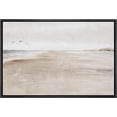 thumbnail image 1 of PixonSign Framed Canvas Print Wall Art Sandy Beach Coastal Landscape Nature Wilderness Illustrations Fine Art Decorative Farmhouse/Country Relax/Calm/Cozy Multicolor Zen for Bedroom - 16"x24" Black, 1 of 5