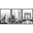 thumbnail image 1 of PixonSign Framed Canvas Print Wall Art Set Black & White NYC New York Cityscape Urban Architecture Photography Realism Scenic Landscape Decorative Colorful Multicolor for Bedroom - 16"x24"x3 Black, 1 of 5