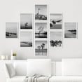 thumbnail image 1 of PixonSign Framed Canvas Print Wall Art Set - Black & White Ocean Seaside Posters - Set of 9 Travel Coastal Photography Modern Art Minimal Wall Décor for Living Room, Bedroom - 12"x16" White, 1 of 5