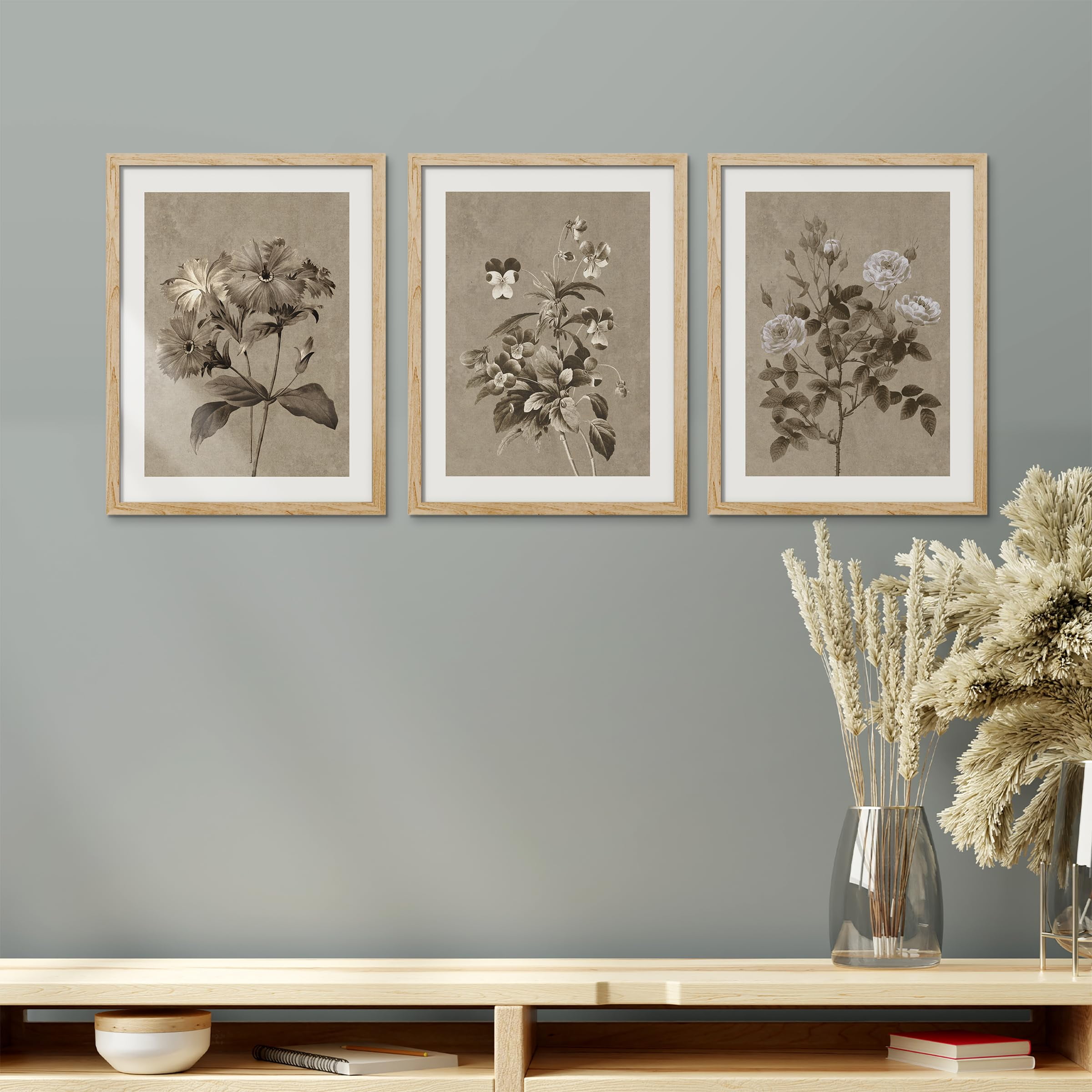 PixonSign Modern Framed Canvas Wall Art Set of 3