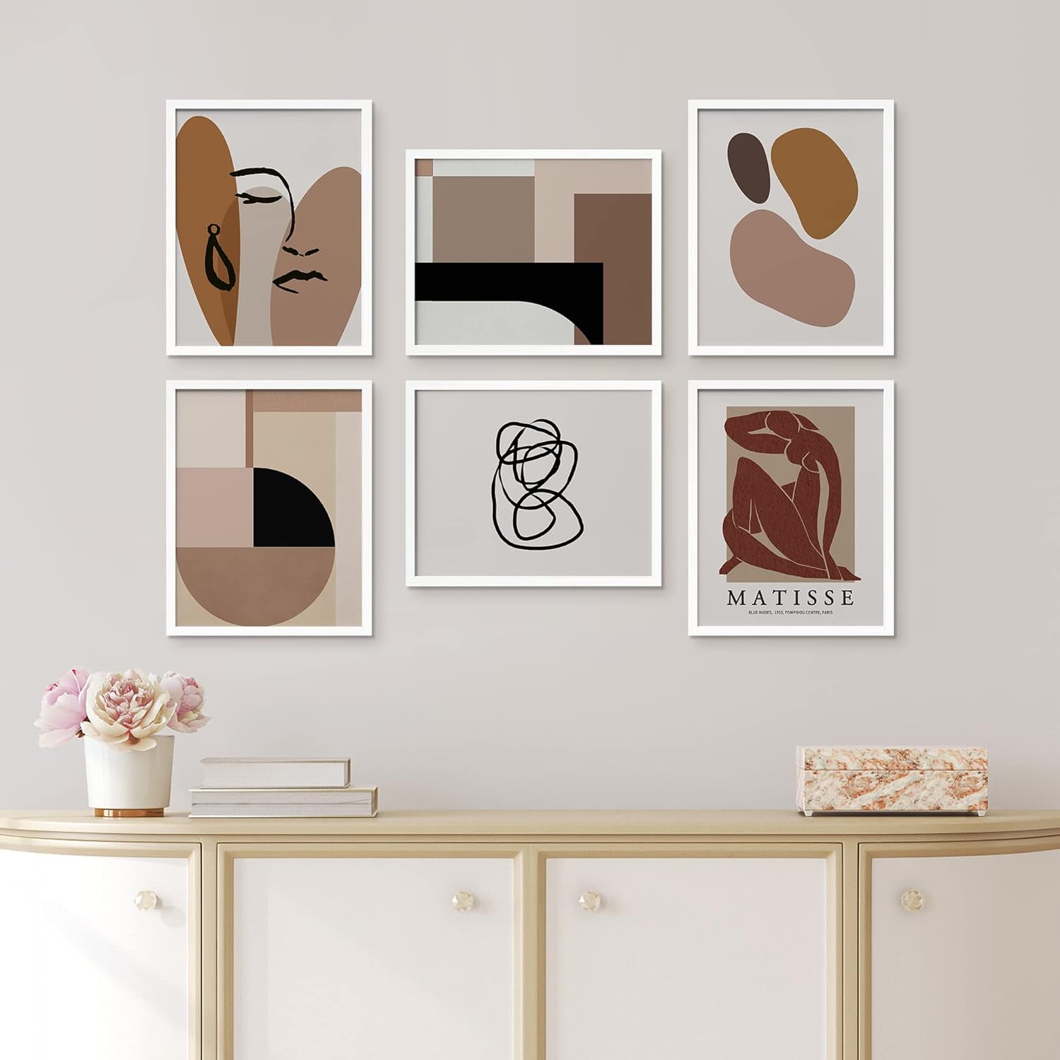 PixonSign Framed Canvas Print Wall Art Set - Colorful Abstract ...