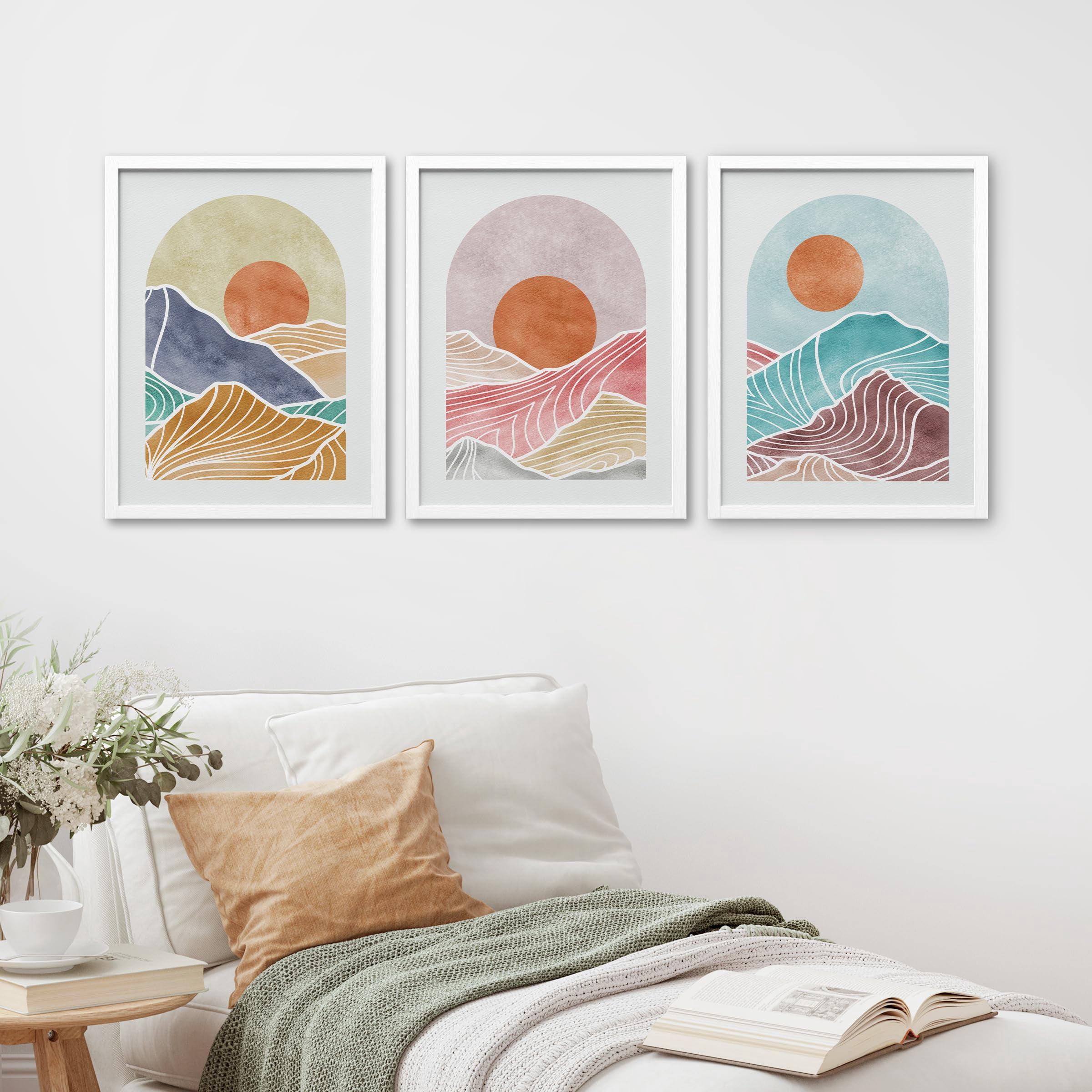 PixonSign Framed Canvas Print Wall Art Set - Colorful Abstract ...