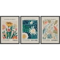 thumbnail image 1 of PixonSign Framed Canvas Print Wall Art Set Colorful Flower Market Exhibition Prints Nature Wilderness Illustrations Modern Art Decorative Floral Botanical Minimal Calm for Bedroom - 16"x24"x3 Black, 1 of 5