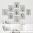 thumbnail image 1 of PixonSign Framed Canvas Print Wall Art Set - Colorful Forest Wildflower Bouquet Posters - Set of 9 Boho Floral Botanical Fine Art Vintage Wall Décor for Living Room, Bedroom - 11"x14" White, 1 of 5