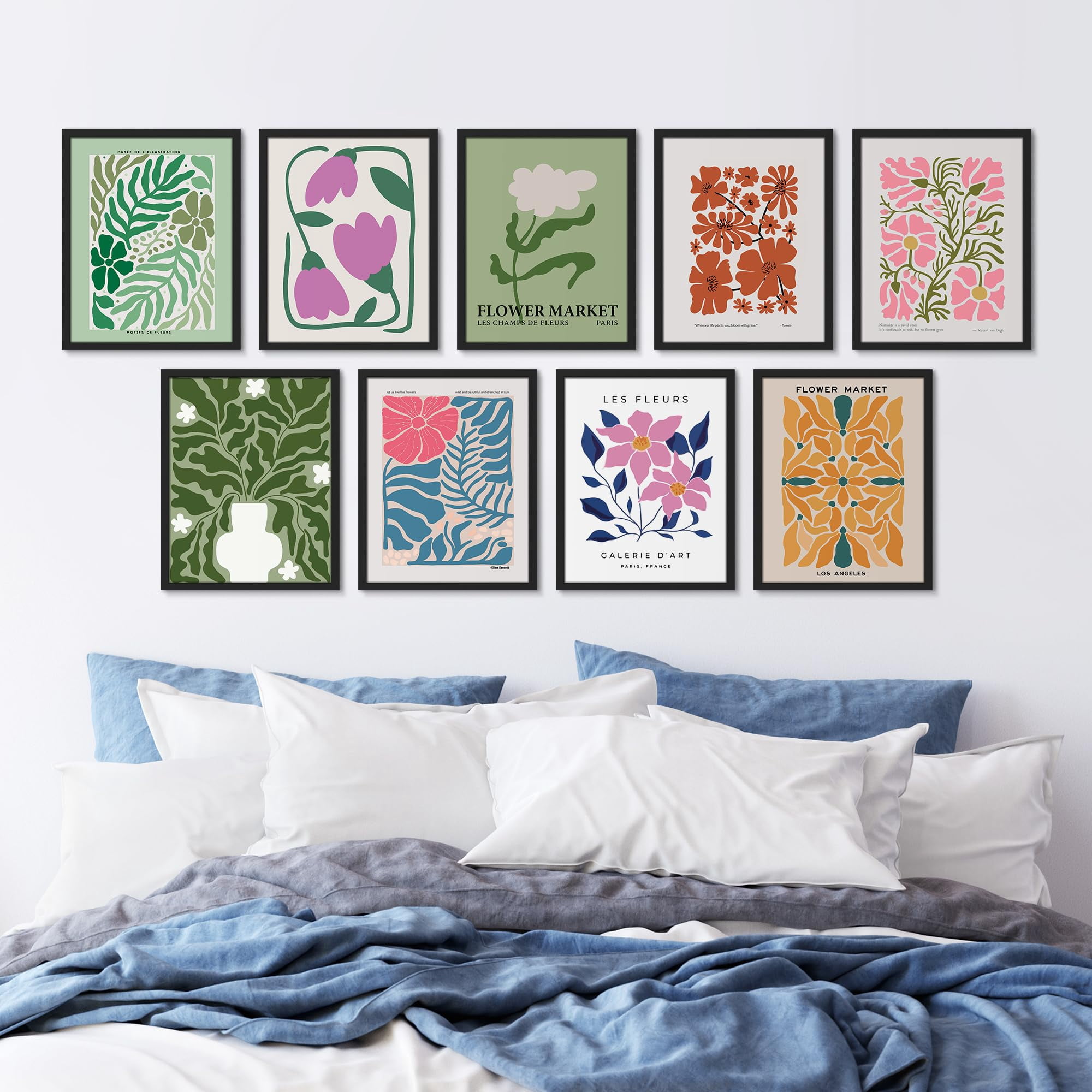 PixonSign Framed Canvas Print Wall Art Set - Colorful Vibrant ...